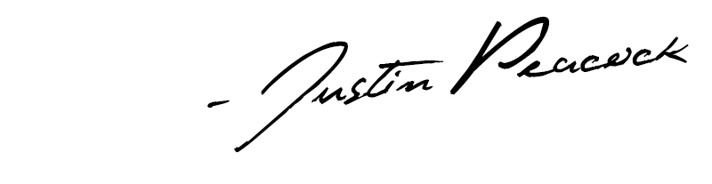 Justin Peacock Signature